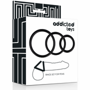 ANELLO FALLICO KIT ADDICTED TOYS ANELLI SET PER PENE NERO