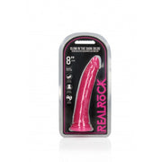 FALLO REALISTICO CON VENTOSA SLIM DILDO SUCTION CUP GITD 20 CM NEON PINK