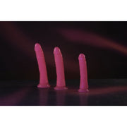 FALLO REALISTICO CON VENTOSA SLIM DILDO SUCTION CUP GITD 20 CM NEON PINK